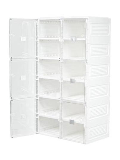 กล่องรองเท้า 12 ช่อง STACKO CLAIRE 53x34x99 ซม. สีขาว