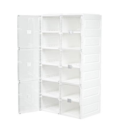 กล่องรองเท้า 12 ช่อง STACKO CLAIRE 53x34x99 ซม. สีขาว