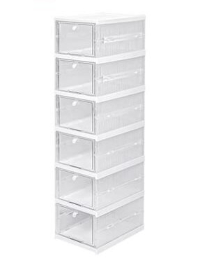 กล่องรองเท้า 6 ช่อง STACKO KLEAR 34.5X25.5X105.8 ซม. สีใส