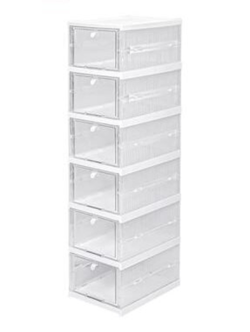กล่องรองเท้า 6 ช่อง STACKO KLEAR 34.5X25.5X105.8 ซม. สีใส