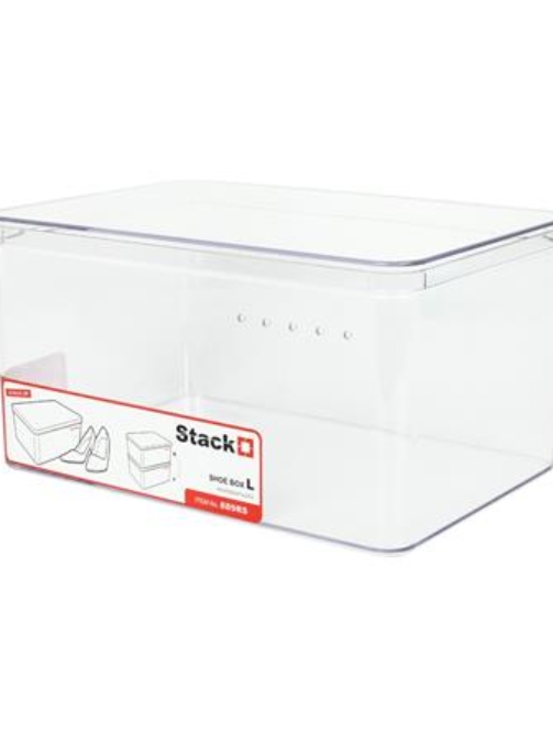 กล่องรองเท้า STACKO 889RS 19.2x28x15 ซม. สีใส