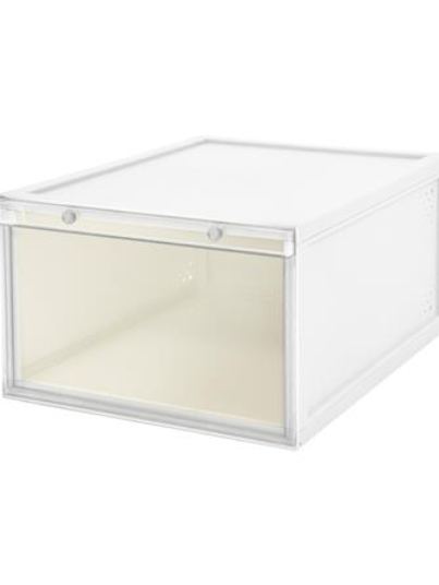 กล่องรองเท้า STACKO MAGNETIC LOCK MONO 28X37X18.3 ซม. สีขาว