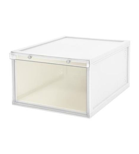 กล่องรองเท้า STACKO MAGNETIC LOCK MONO 28X37X18.3 ซม. สีขาว