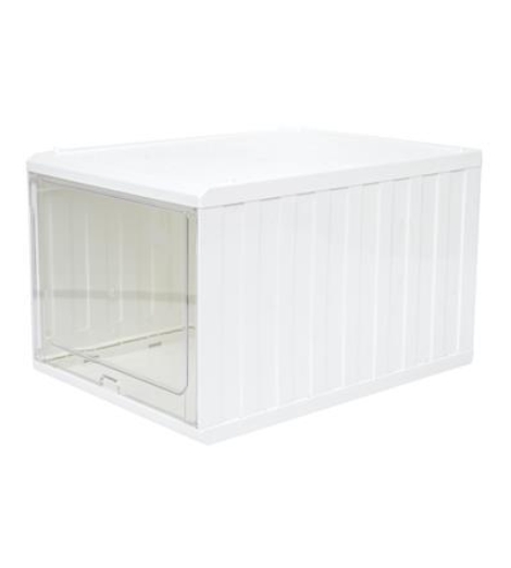 กล่องรองเท้าฝาสไลด์ STACKO CONTAINER 25x35x21.5 ซม. สีขาว