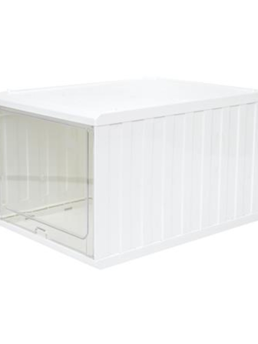 กล่องรองเท้าฝาสไลด์ STACKO CONTAINER 25x35x21.5 ซม. สีขาว