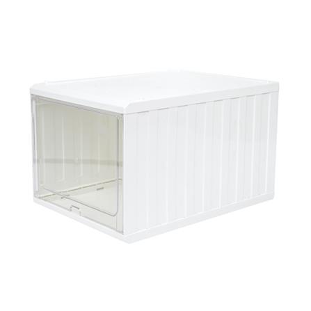 กล่องรองเท้าฝาสไลด์ STACKO CONTAINER 25x35x21.5 ซม. สีขาว