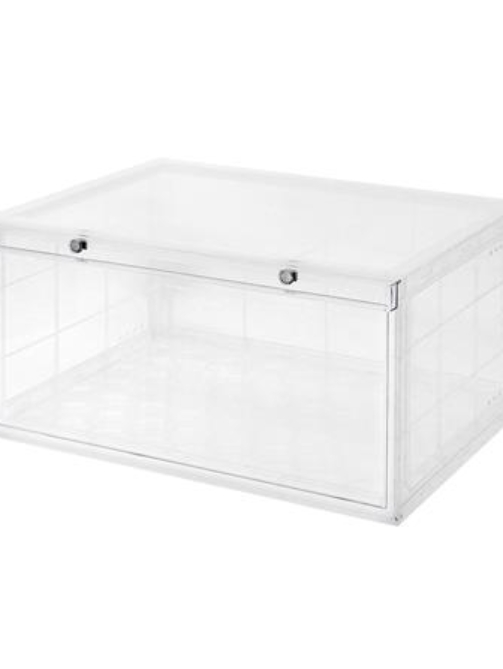 กล่องรองเท้าเปิดข้าง STACKO MAGNETIC LOCK 37X28X18.3 ซม. ใส