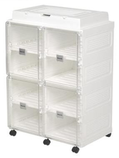 ชั้นวางรองเท้า 8 ช่อง พร้อมระบบเป่าแห้ง อุ่น และกำจัดกลิ่น STACKO CLAIRE 53.5X34X76 ซม. สีขาว