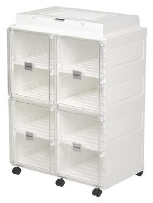ชั้นวางรองเท้า 8 ช่อง พร้อมระบบเป่าแห้ง อุ่น และกำจัดกลิ่น STACKO CLAIRE 53.5X34X76 ซม. สีขาว